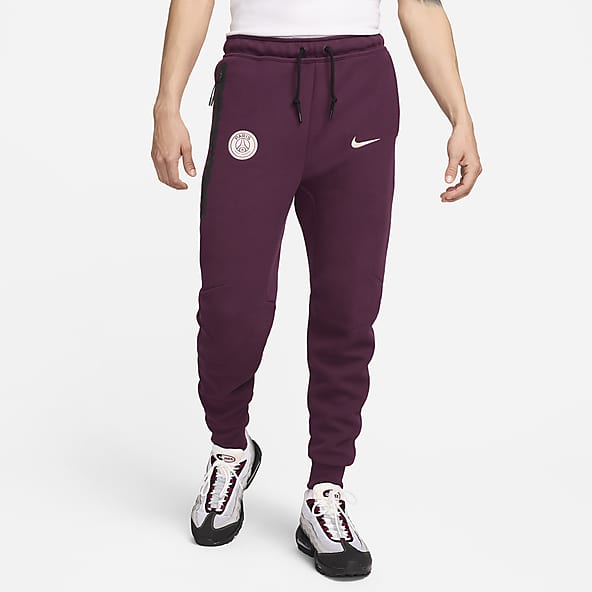Burgundy nike tech suit top